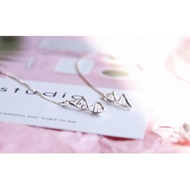 Helen de Lete Fashion 925 Sterling Silver DNA Earrings No_Stone, Sterling Silver, without stone