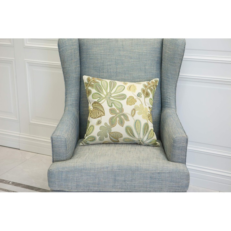 Mika Home Set of 2 Jacquard Tropical Leaf Pattern Throw