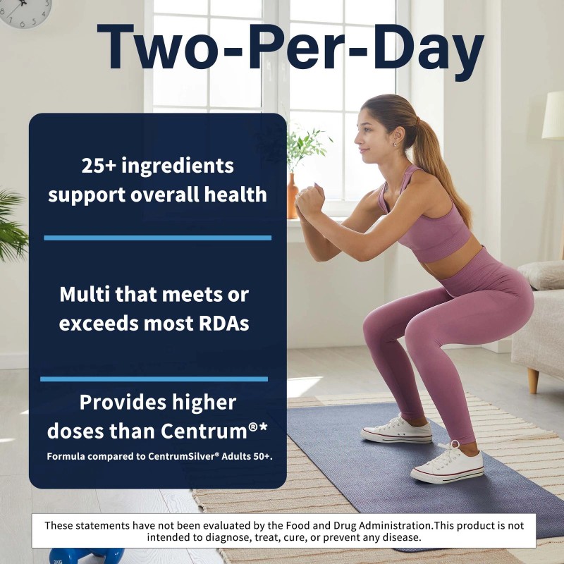 xemenry Two-Per-Day- Essential Vitamins, Minerals& Nutrients, Immune Health, Bone Health