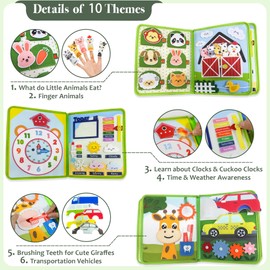 MutoToy® Busy Board Montessori Toy from 1 Year, 22-in-1 Interactive Activity Board for Toddlers, Early Learning Toy, Children's Gift Toy from 1 2 3 4 Years Girls Boys