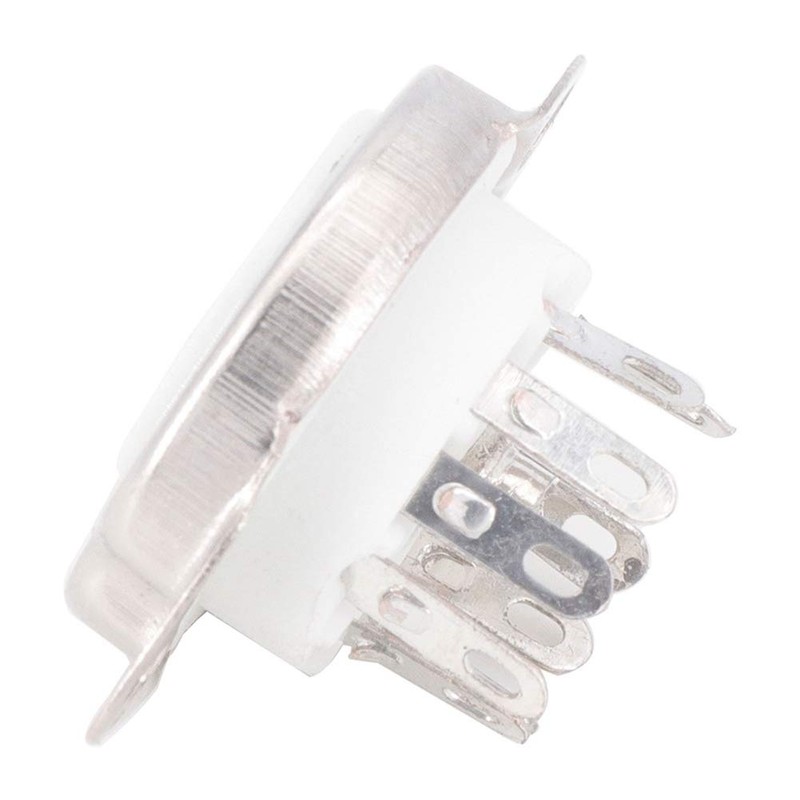 Aqevn 10pcs Ceramic B9A Silver Plated 9 Pin Vacuum Tube