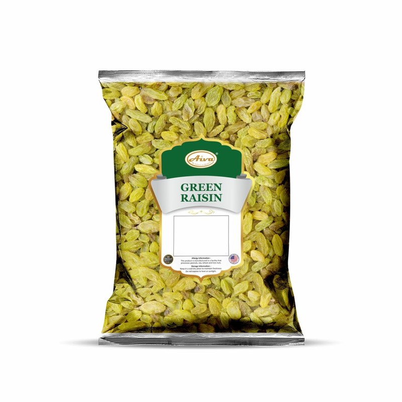 Aiva Green Raisins (2 LB) Bulk– Premium Seedless Dried Fruit