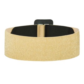 Hanna Nikole Women Elastic Stretchy Vintage Wide Waist Cinch Belt with Buckle 2XL Gold