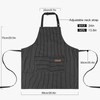 DILLMAN Kitchen Cooking Adjustable Aprons - Men Women Bib Soft