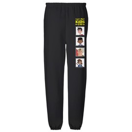 Popfunk Down The Leg Squares Mens Jogger Sweatpants, Black, 2X-Large