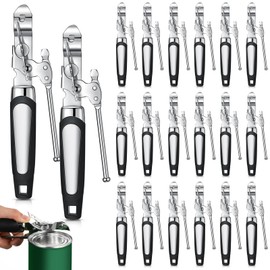 Gisafai 20 Pieces Manual Can Opener Bottle Openers Large Turn Knob Can Openers with Safety Smooth Edge 3-in-1 Labor-saving Handle Cap Opener Kitchen Lid Pry Opener Sharp Cutting Wheel Openers
