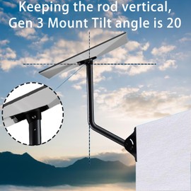 Gen 3 Mount for Starlink, Adjustable Mounting Kit Compatible with V3 Starlink Standard Dish/Adapter for Starlink Kickstand Dishy/Pipe Adapter【Full Set Pivot Mounting Kit with Extended Pipe】