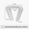 homeXpert Window Clamps, Set of 6, White, Window Stopper, Clamp