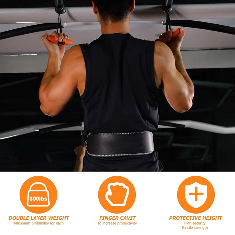 2 Pairs of Fitness Handles, Rowing Handle with Adjustable Resistance