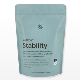 Collastan Stability - Premium Kollagen-Pulver Hydrolysat Peptide, für den Erhalt normaler Knochen. Studienbasiert | 300 g | Gelenke, Sehnen und Faszien bestehen größtenteils aus Kollagen.