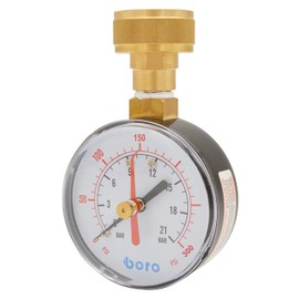 HYDRO MASTER 2-1/2" Water Pressure Test Gauge 300 psi, 3/4" Female Garden Hose Thread