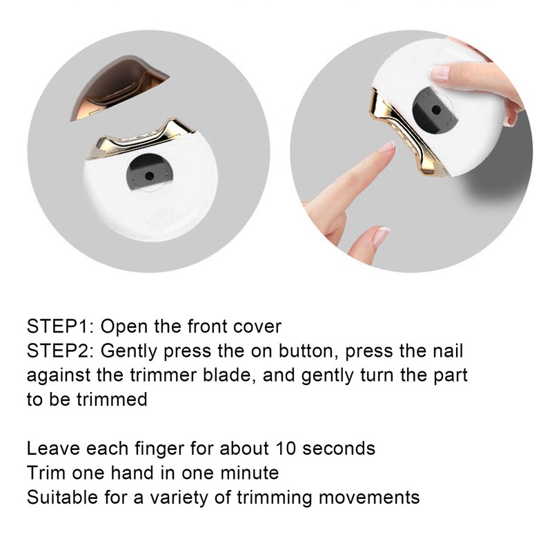 Electric Nail Clipper Safe Prevent Splatter File Function Small Automatic