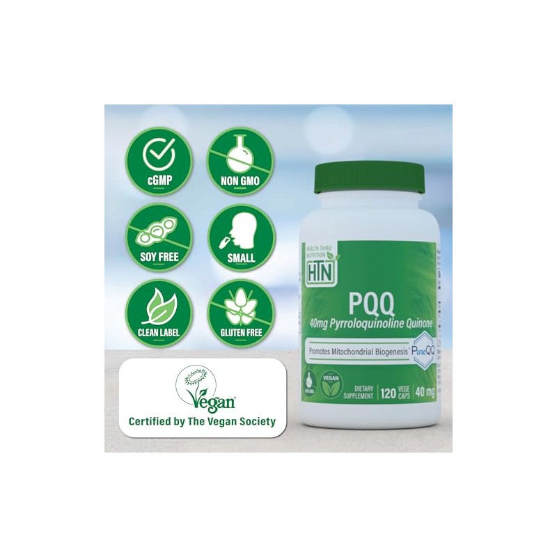 Health Tru Nutrition | PQQ, 40 MG, 120 Cápsulas