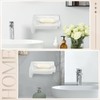 Honeydak Ceramic Corner Soap Dish for Shower Wall Tile White