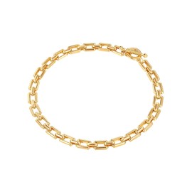Lulu Jane Women's Yellow Gold-Plated Metal Link Chain Fashion Jewellery Chain