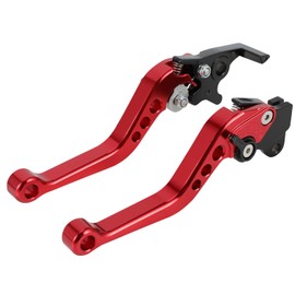 Wacece ATV Clutch and Brake Lever Set Adjustable Handle for Raptor YFM 700R 700 2008-2025 Red