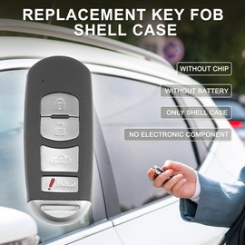 TUCKBOLD Key Fob Shell Case for Mazda 3 6 MX5 Miata 2014-2018 4 Buttons Plastic Replacement | Keyless Entry Remote Control Key Shell Case 1 Pcs