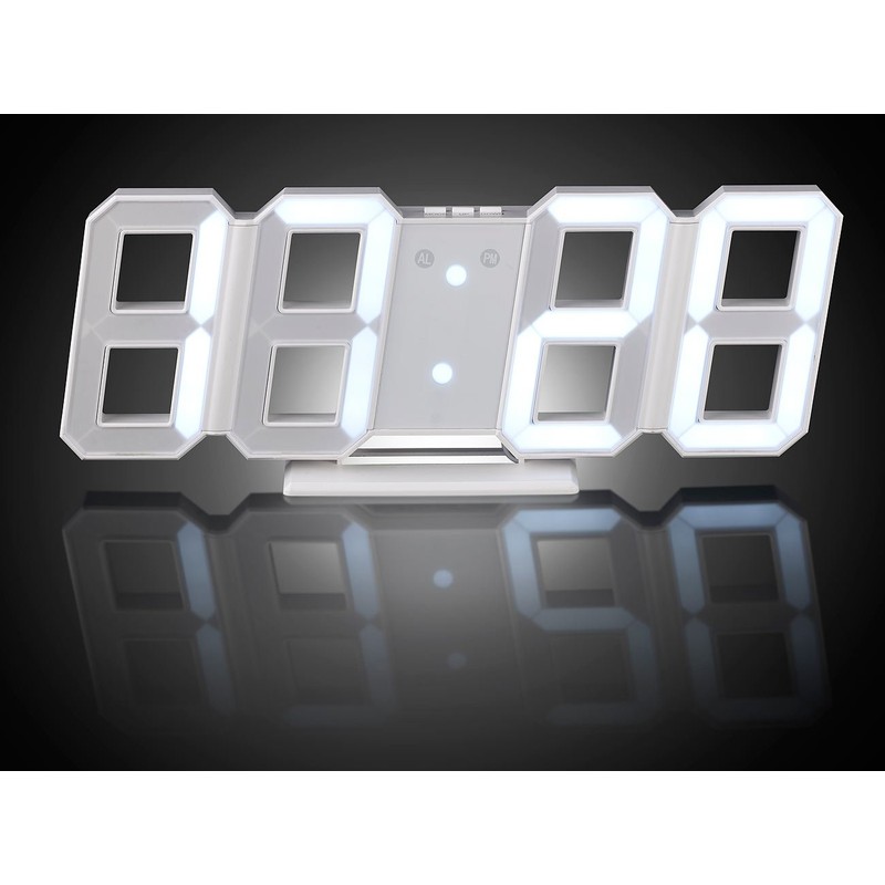 Lunartec Digital Wall Clock: Digital Jumbo LED Table & Wall