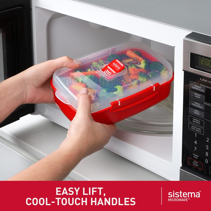 Sistema Microwave Food Storage Containers with Steam Release Vent, Dishwasher