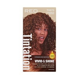 Red by Kiss Tintation Vivid & Shine Permanent Hair Dye – High Lift Formula with Argan Oil & Vitamin E, Bonding Complex, Sulfate & Ammonia Free, 100% Gray Coverage, Lasts 12+ Weeks (Cinnamon Brown)