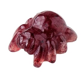 Erliway 1.2" Strawberry Quartz Crystal Spider Figurines, Hand-Carved Spider Animal Sculpture, Healing Crystal Stone Statues,Cute Polished Gemstones Carvings for Home Office Room Desk Decorations