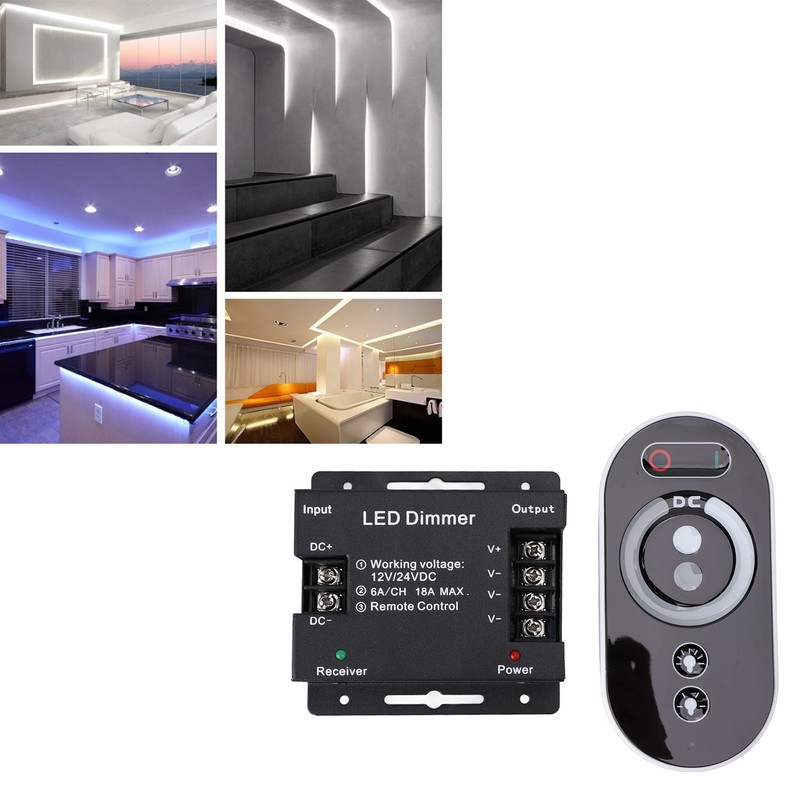 Dimmer Switch DC 12V‑24V 18A PWM LED Light Strip Dimmer