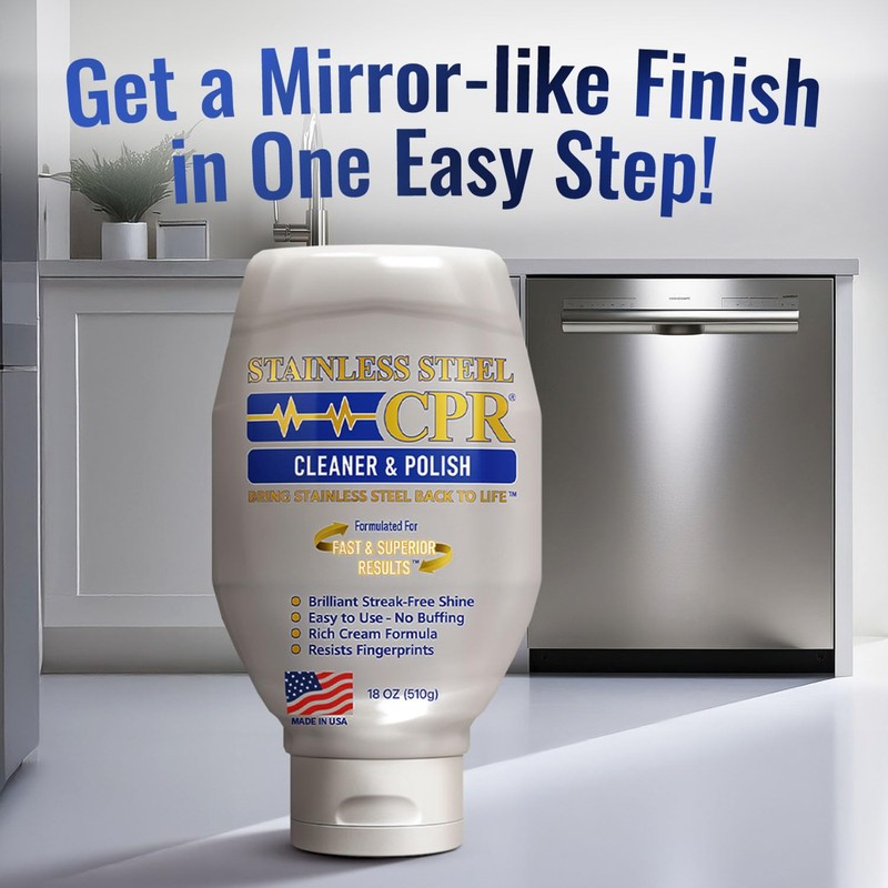 Stainless Steel CPR 18oz- 2-in-1 Kitchen Stainless Steel Cleaner and