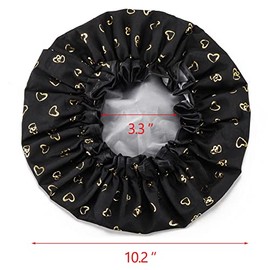 Tbestmax Gorros Ducha Mujer Niña Reutilizables Impermeables Doble Capa Impermeable