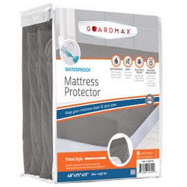 Guardmax Premium Waterproof Mattress Protector - RV Size Waterproof Fitted Sheet Protects Against Liquid Spills, Stains, Dirt, and Dust Mites - Soft, Hypoallergenic, and Noiseless Bed Sheet