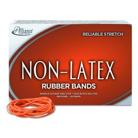 Alliance (37196) Latex-Free Orange Rubber Bands, Size 19 Inches, 0.16 x 3.5 Inches, APPROX. PCS. 1440 per Box