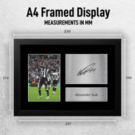 HWC Trading Alexander Isak Newcastle United Gifts Printed Signed Autograph Picture for Football Fans and Supporters - A4 Framed
