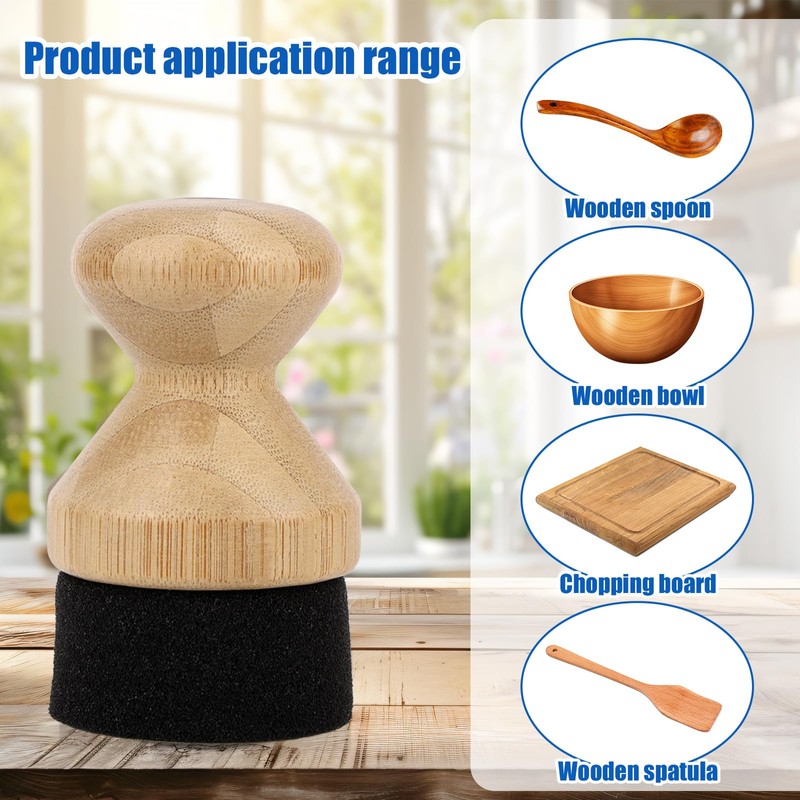 BOXOB Wooden Cutting Board Oil Applicator with Cover, Butcher Block