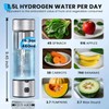 460ml Hydrogen Water Bottle, Rechargeable Hydrogenated Water Generator Bottles, SPE
