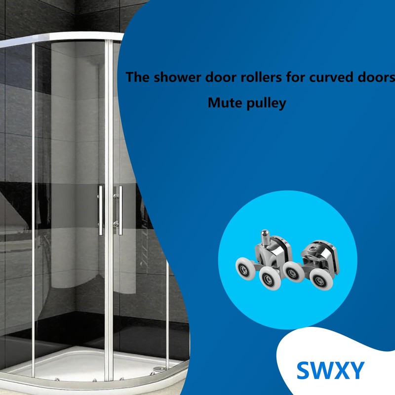 8 Pcs Shower Door Roller 23mm Aluminum Alloy Shower Door
