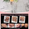MOTIBACK 480 Piece Nail Tips Set Half Matte Almond &