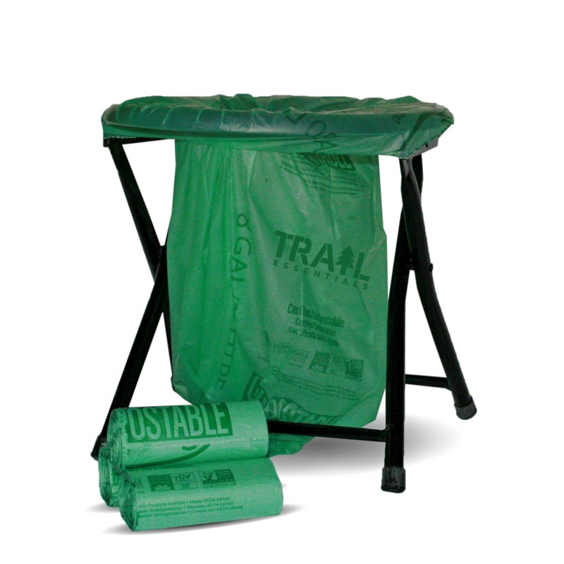 Trail Essentials 25 Count Biodegradable Toilet Bags, 5 Gallon Capacity,