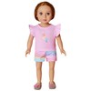 QPANCY Summer Pajamas Matching 18-inch Doll&Girls Mermaid Pjs Sets Cotton