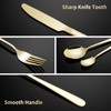 40-Piece Matte Gold Silverware Set, Stainless Steel Flatware Cutlery Set