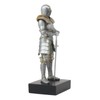 Ebros Italian Medieval Knight Champion Standing Ground Statue On Black