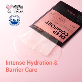 RETURNU Deep Comfort Facial Sheet Mask Korean Hydrating Barrier Soothing Mask with Birch Tree Sap Panthenol Ceramide for Sensitive Skin, Vegan & Cruelty Free 0.88 oz * 5EA