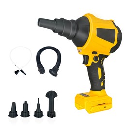 Cordless Air Pump Air Duster Compatible with Dewalt 20V Battery(Tool Only), Handheld Brushless Compressed Air Mattress Pump Air Blower w/ 3 Speeds & 7 Nozzles & 336MPH for Home Cleaning, Outdoor