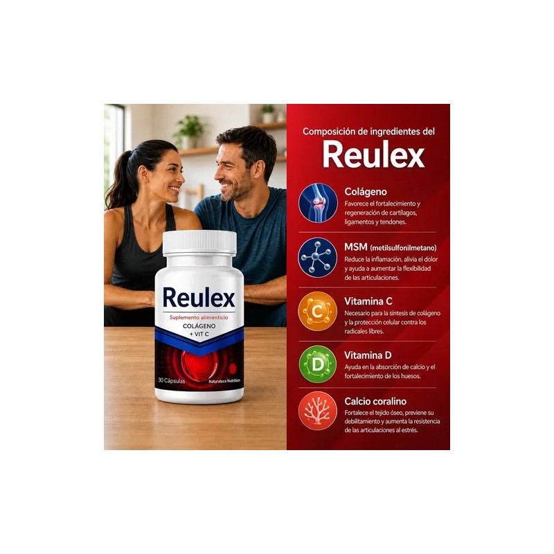 Reulex Original 3 Frascos | Colageno Msm | Vitaminas Y