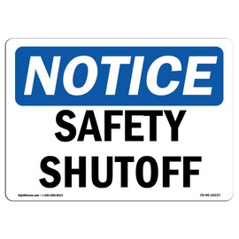 OSHA Notice Sign - Safety Shutoff Valve | Aluminum Sign | Protect Your Business, Construction Site, Warehouse & Shop Area | Made in The USA