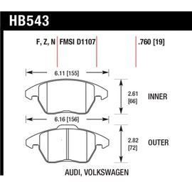 Hawk Performance HB543B.760 HPS 5.0 Disc Brake Pad