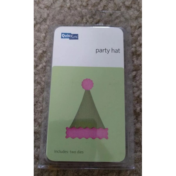 Quickutz QC-0009-D 2 Cutting Dies Party Hat Size 2x2" NEW
