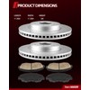 Rear Brake Kit, Precision Balance Brake Rotors Ceramic Brake Pads