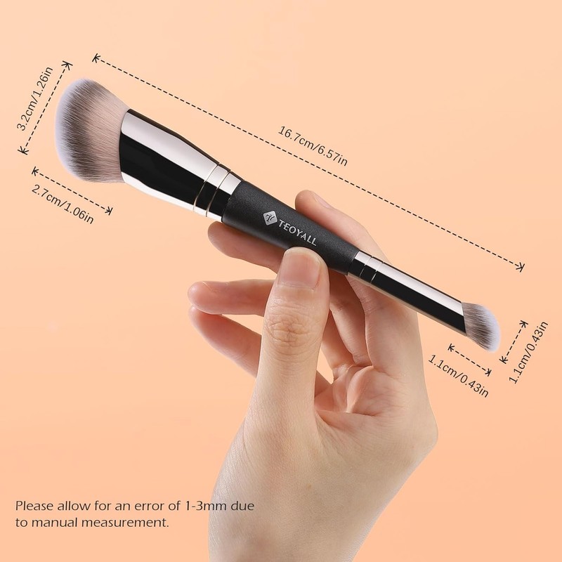 TEOYALL Tioyal Dual End Foundation Under Concealer Brush Curved Angle