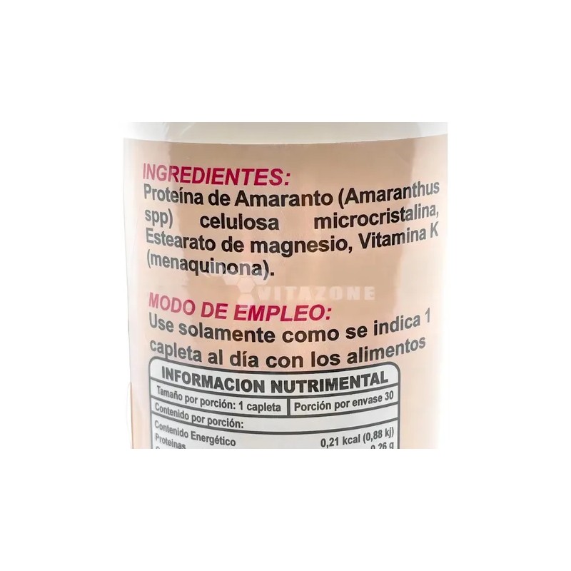 Vitamina K Riket Natural 30 Capletas Sabor Sin Sabor
