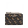GUESS Laurel SLG Zip Around Wallet Brown Logo, Brown logo