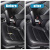 Priprilod Black Leather Driver & Passenger Side Bottom Replacement Seat